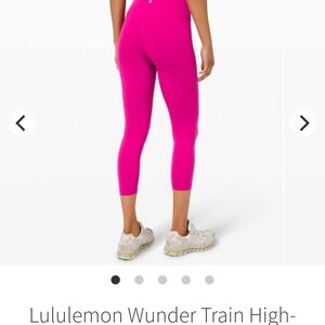 Lululemon wunder train size 4 pink 23"